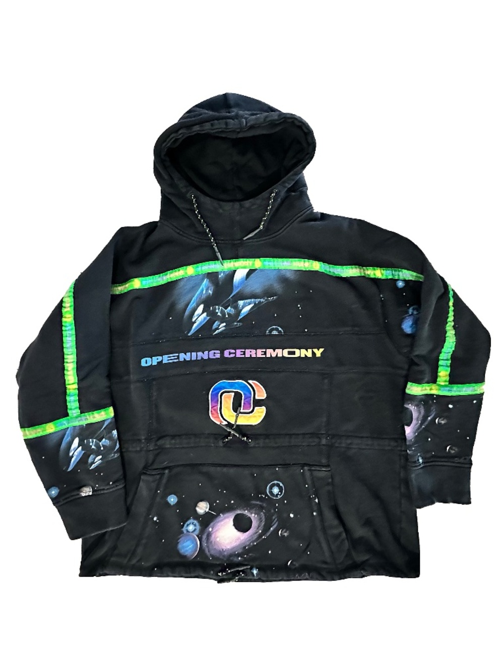 Opening Ceremony X Christian Reise Space Orca Hoodie Black Women’s L Oversized